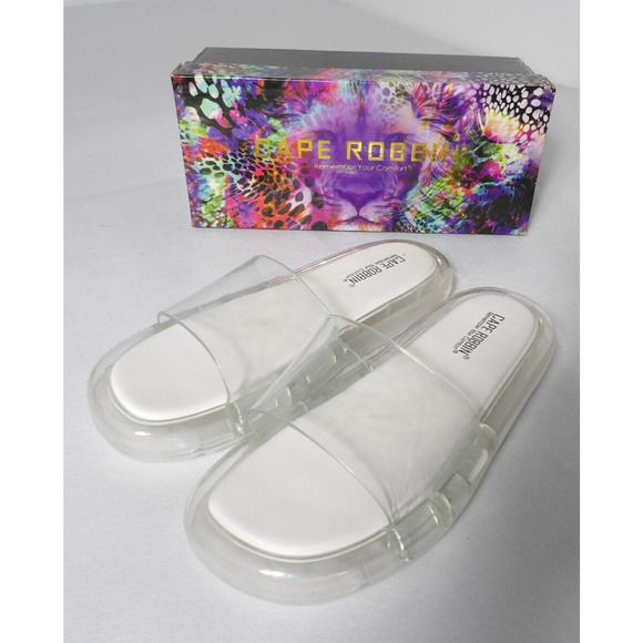 Cape Robbin Womens Sz 9 Jayella Sandals White Clear Slides Jelly Sandals Y2K - Picture 1 of 10